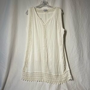 Shoreline Cream Lace Trim Tunic